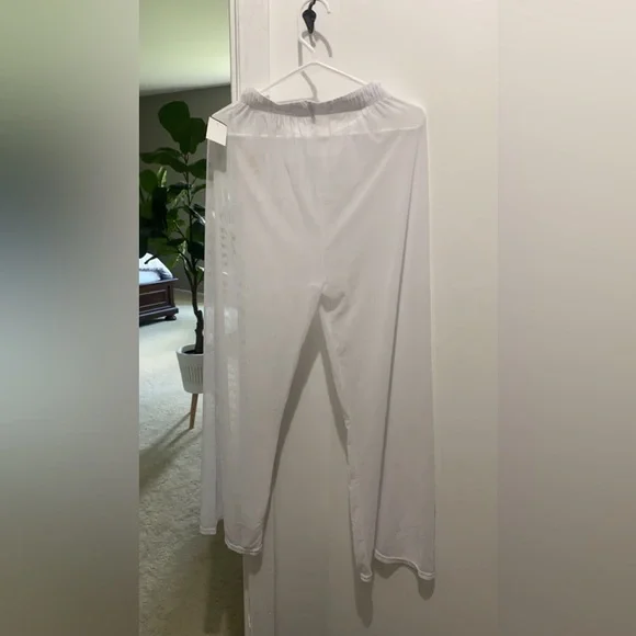 New White sheer beachwear pants - Picture 3 of 6